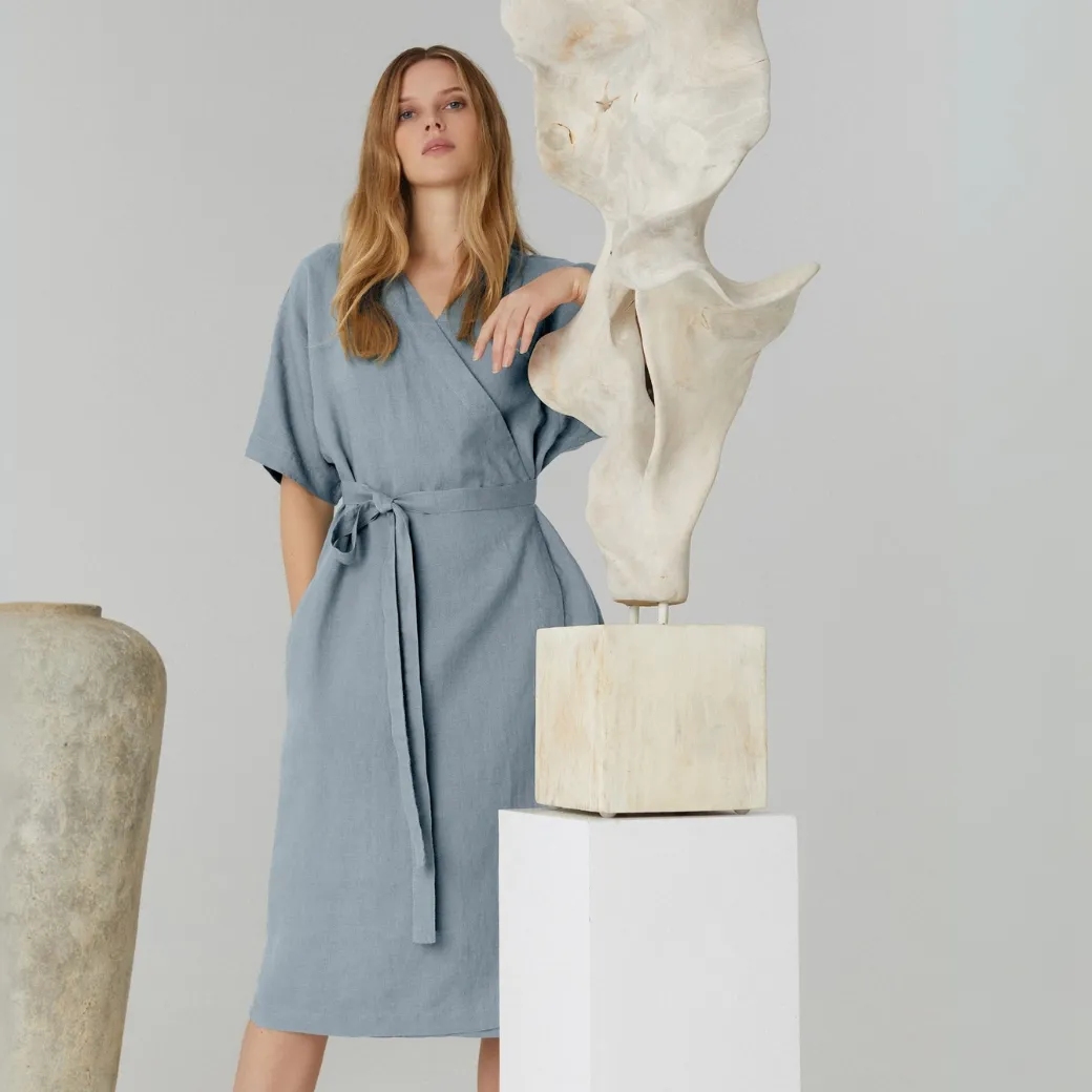 Allure Linen Vine Dress