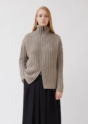 Alpaca Cardigan with Zip