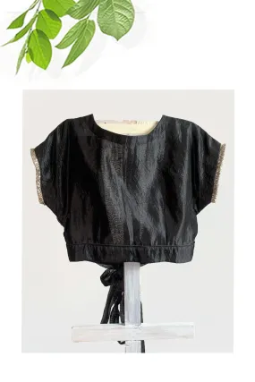 black silk blouse