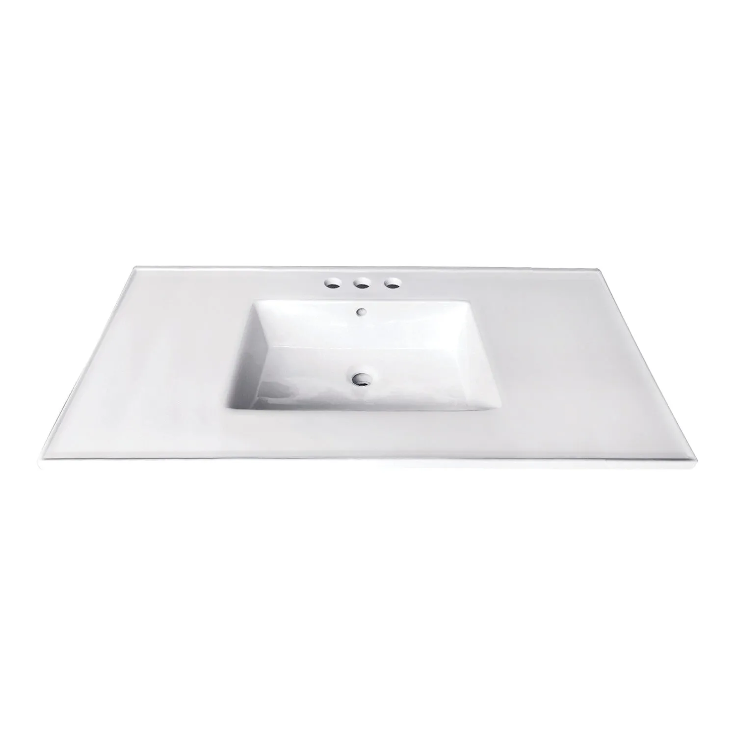 Continental LBT37227W34 37-Inch Ceramic Vanity Sink Top, White