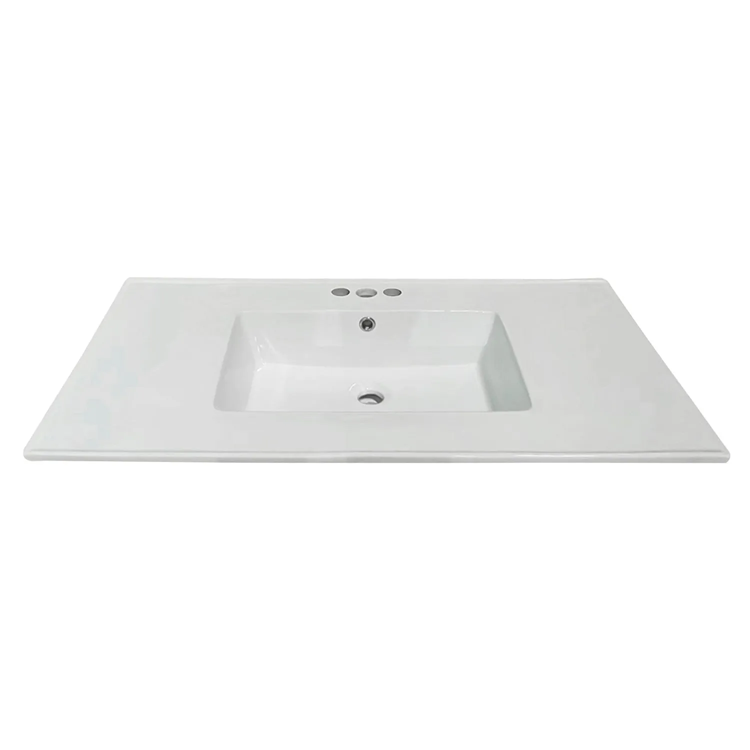 Continental LBT37227W34 37-Inch Ceramic Vanity Sink Top, White