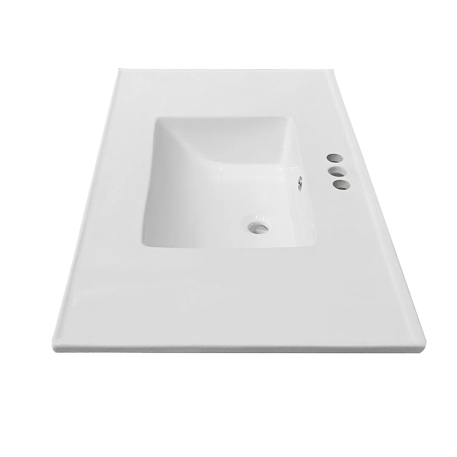 Continental LBT37227W34 37-Inch Ceramic Vanity Sink Top, White