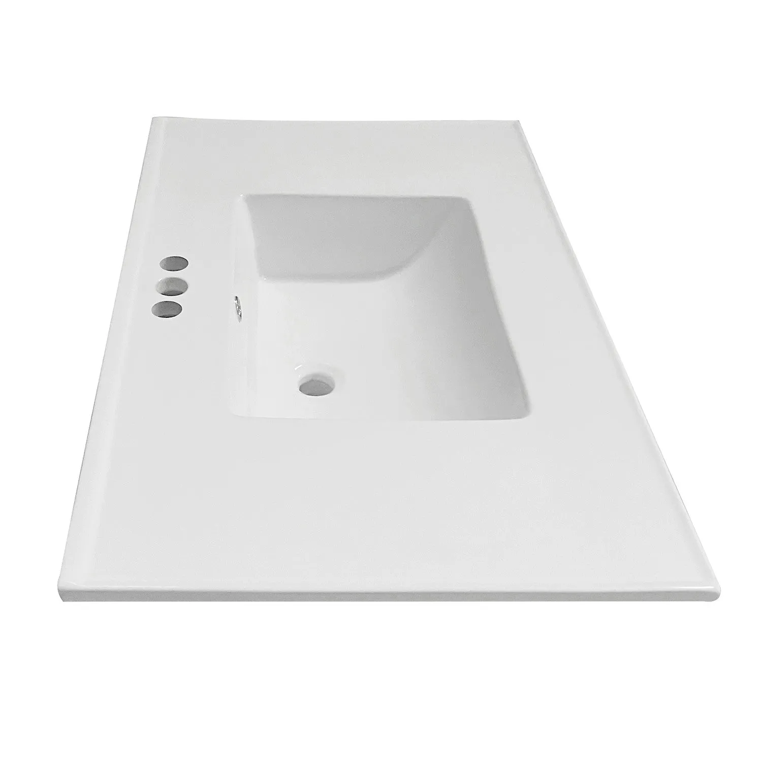 Continental LBT37227W34 37-Inch Ceramic Vanity Sink Top, White