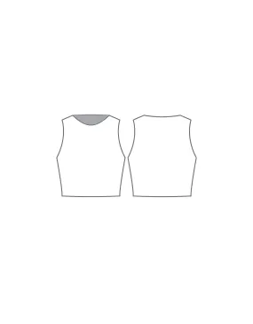 Crosshatch Sleeveless Crop
