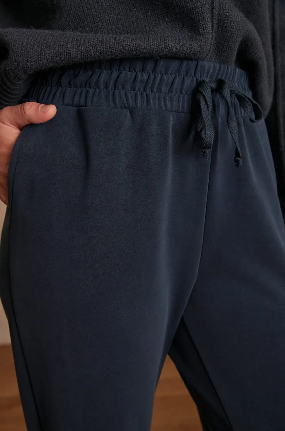 FABIAN NAVY JERSEY TROUSERS