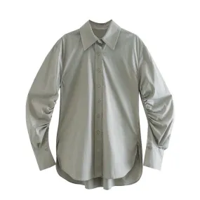 GATHERED ASYMMETRIC SHIRT