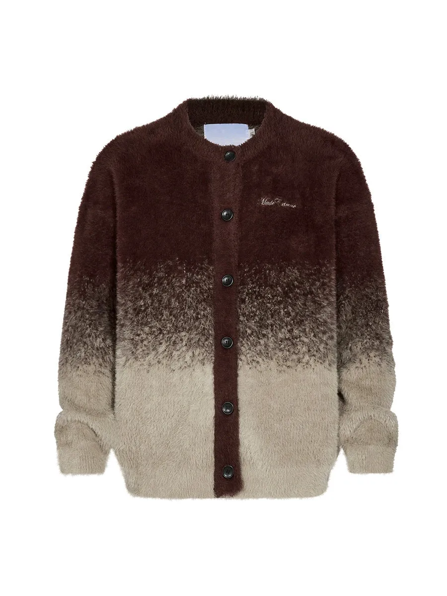 Graduated Knit Oversize Cardigan