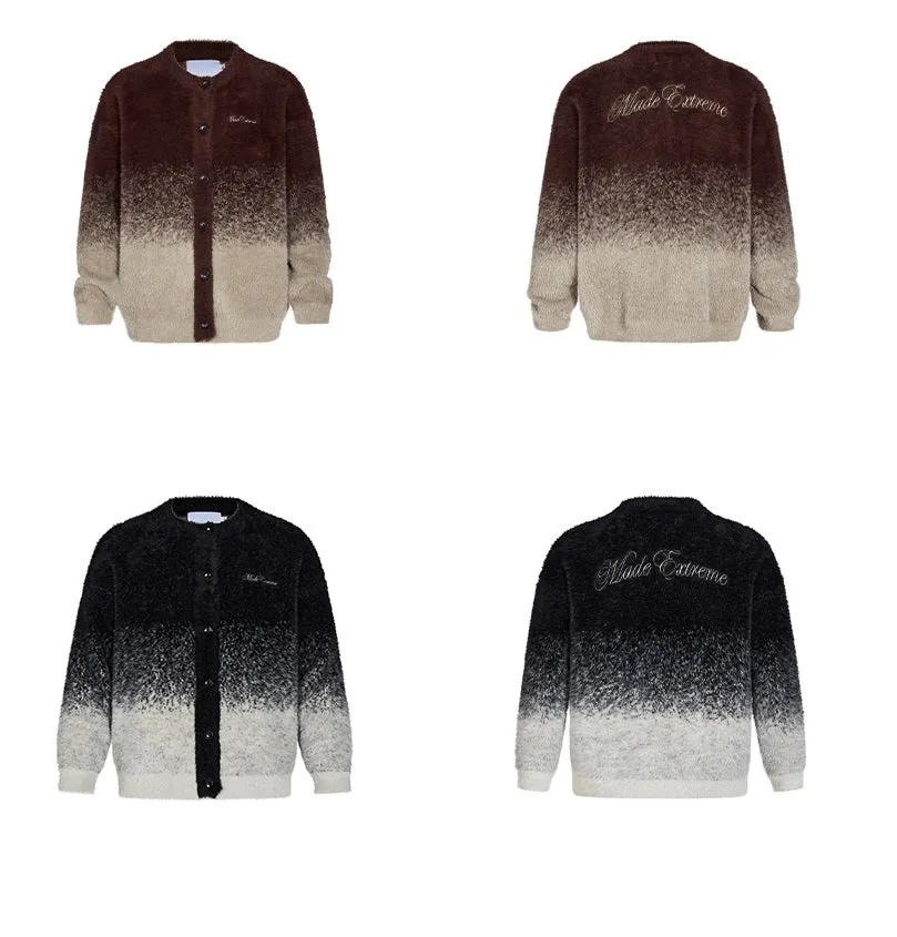 Graduated Knit Oversize Cardigan