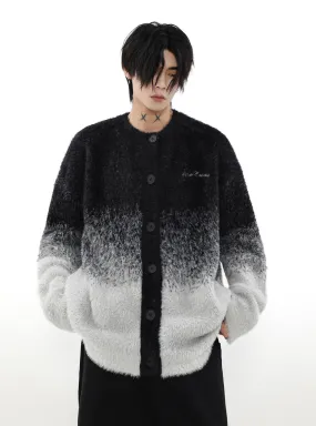 Graduated Knit Oversize Cardigan