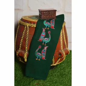 Green Cotton Blouse with Embroidery