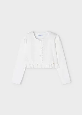 Jenny Girls Knit Cardigan - Natural