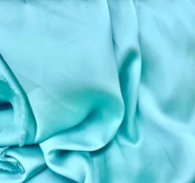 Lightweight satin fabric by the yard -  Light Teal    solid color