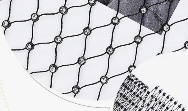 Rhinestone Mesh Hollow Crop Top