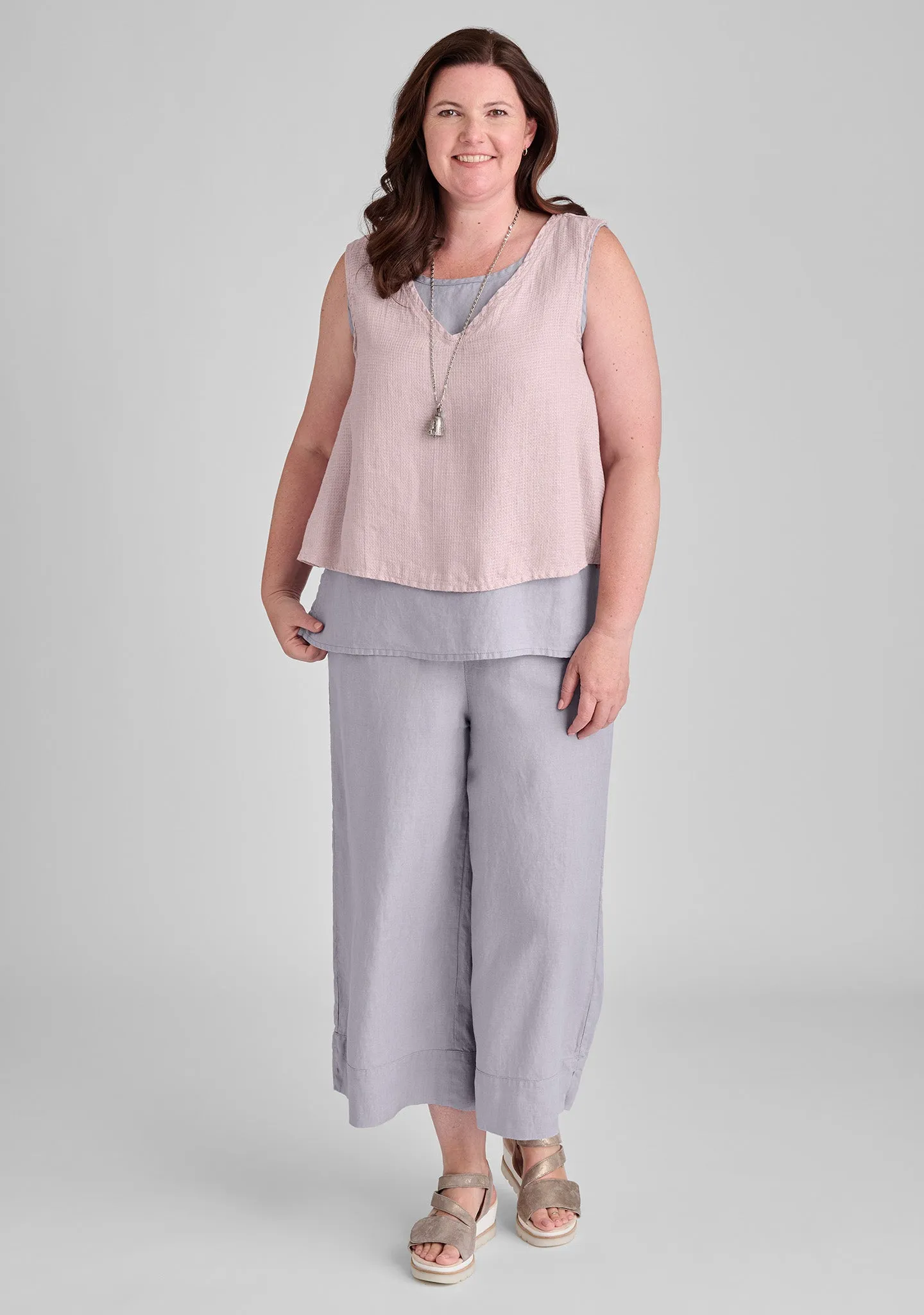 Roxbury Crop - Linen Tank Top