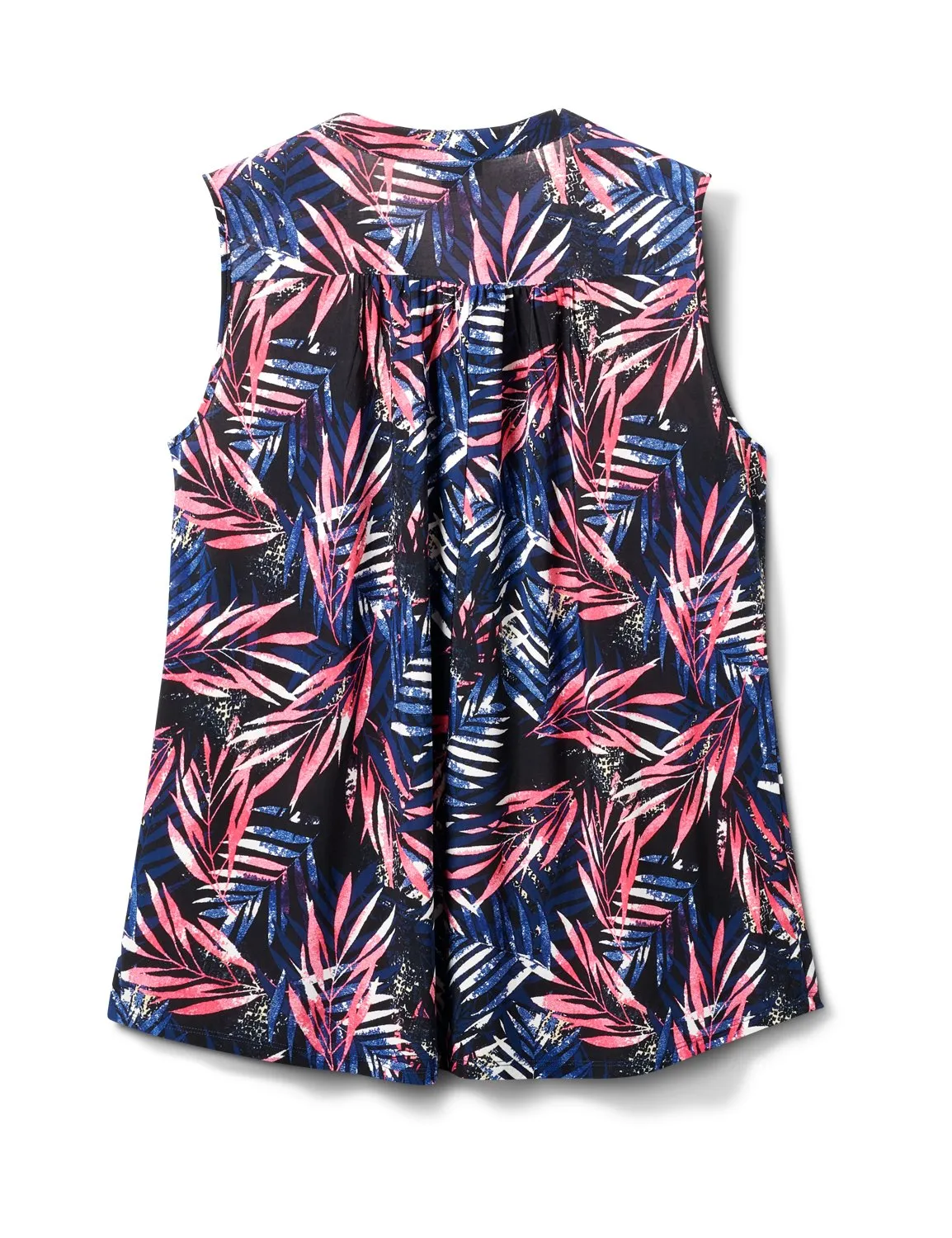 Sleeveless Palm Pintuck Popover