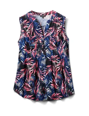 Sleeveless Palm Pintuck Popover