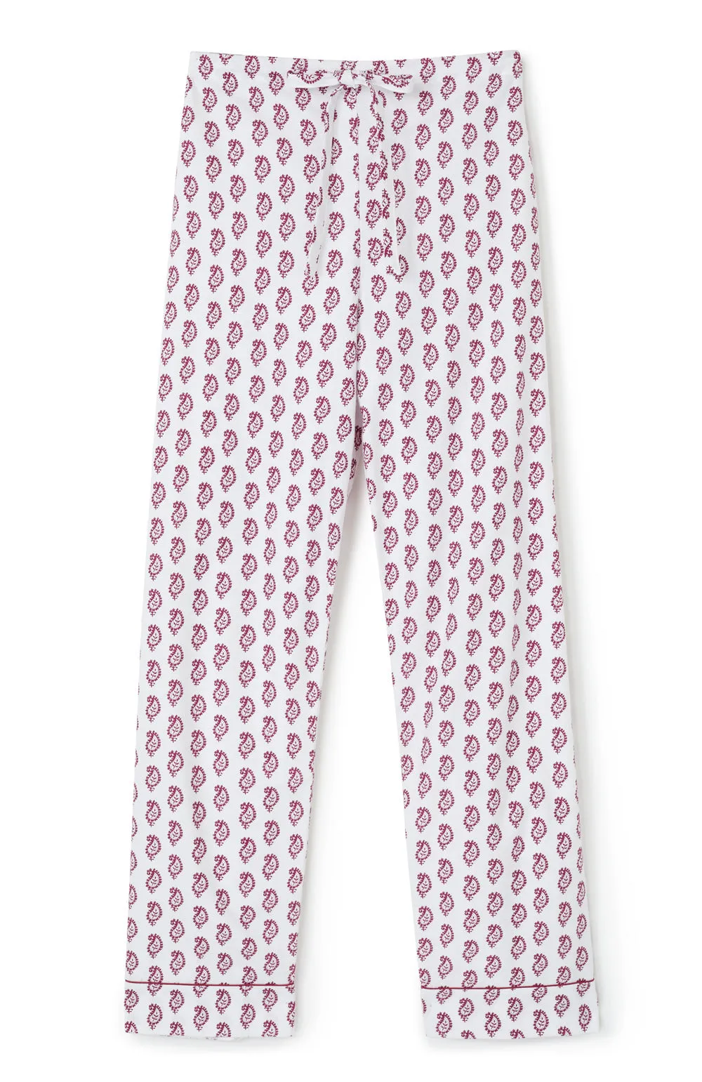Women's Brushed Cotton Pyjama Trousers - Berry Paisley